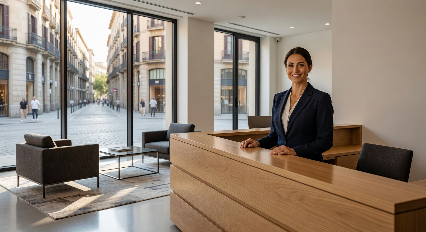 Recepción de las oficinas de Horizonte Coaching Consulting en Madrid